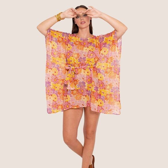 SUNDRESS Floral Livy Cover Up - ONE SIZE - Picture 4 of 4